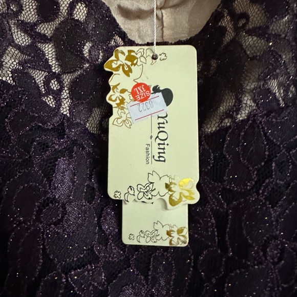 Plum color dress - Picture 2 of 4